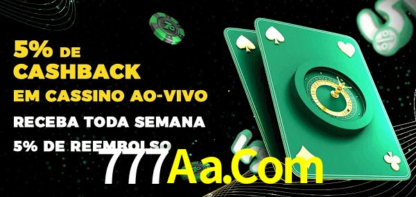 Promoções do cassino ao Vivo 777Aa.Com